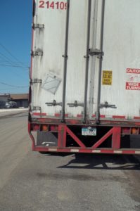 placard holder on truck without placard