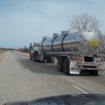 Class 9 placards on cargo tank truck