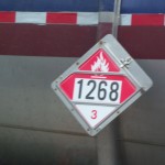 Hazardous materials placard with identification number