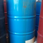 Container of hazardous material in poor condition