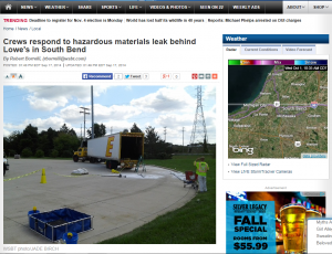 Webpage of WSBT in South Bend, IN