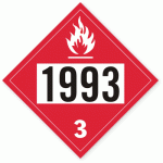 Combustible Placard with ID Number