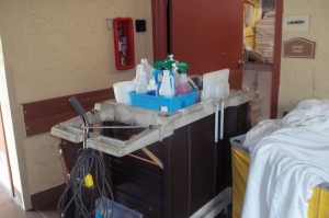 Hotel cleaning chemicals are hazardous materials
