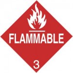 Hazard Class 3 Flammable Liquid Placard