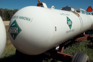 Nurse tank of anhydrous ammonia