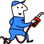 Man with fuel hose