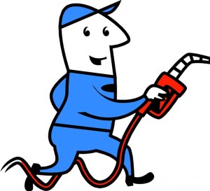 Man with fuel hose