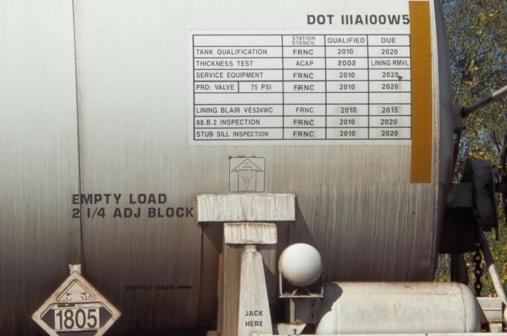 FAQ OK to Load and Ship a Tank Car Nearing its Qualification Date