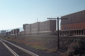 freight containers by rail