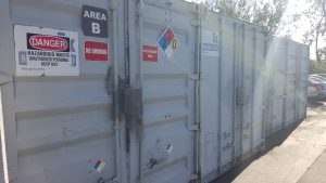 hazardous waste storage area