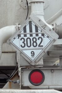 Class 9 Miscellaneous placard on truck