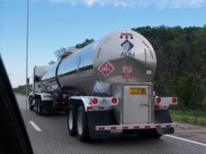Cargo tank truck of ethanol UN1170