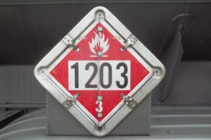 Placard and ID Number for Gasoline