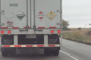 Multiple placards on trailer