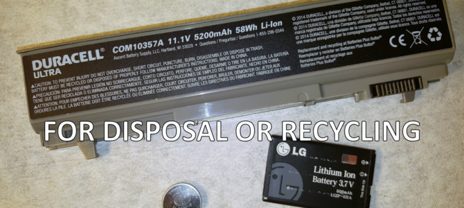 Lithium Cells or Batteries Shipped for Disposal or Recycling