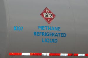 Division 2.1 Placard, UN1927, Methan Refrigerated Liquid