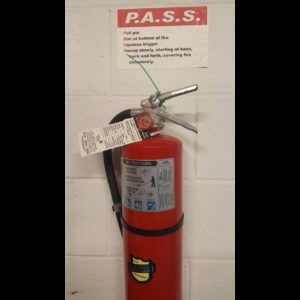 Fire extinguisher and PASS