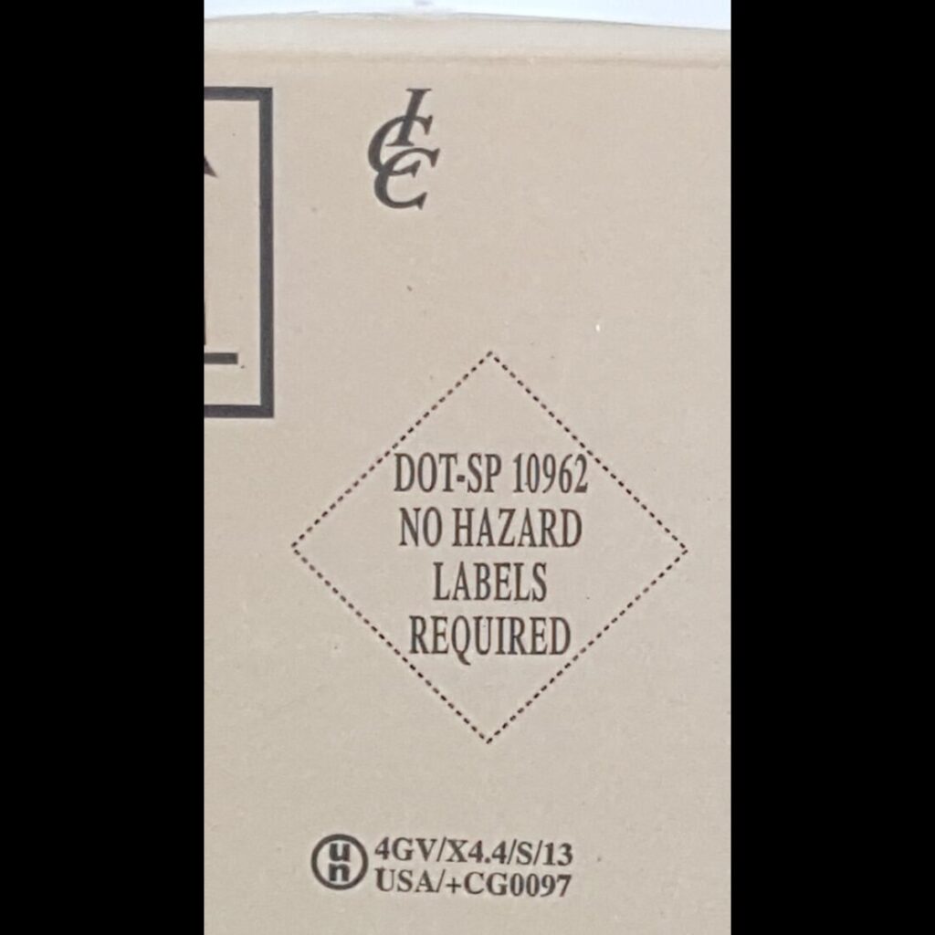 Special Permit Packaging