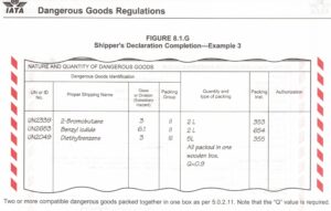 Example 8.1.G of IATA DGR