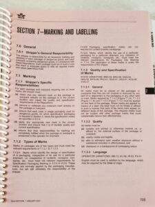 Section 7 of IATA Dangerous Goods Regulations