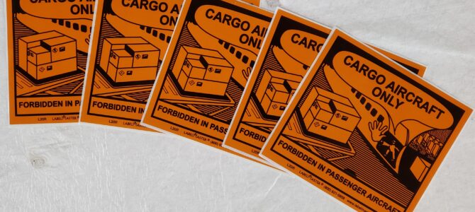 Proper use of the Cargo Aircraft Only Label