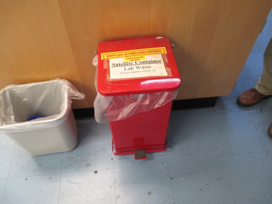 Hazardous waste in satellite accumulation area
